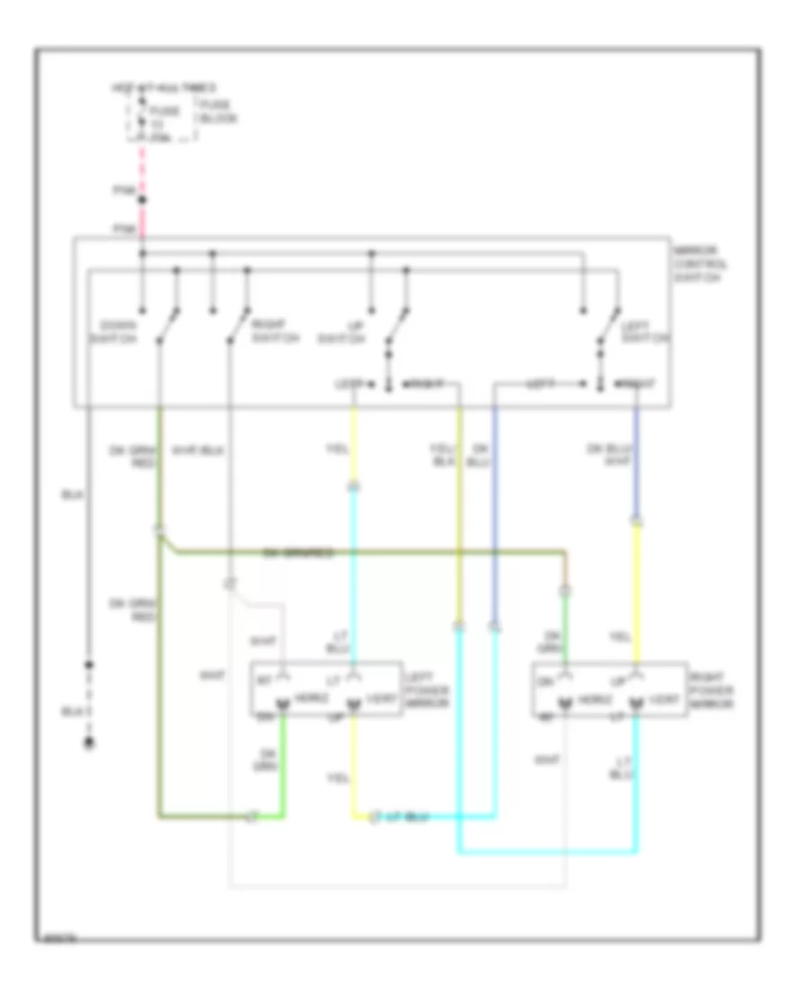 Power Mirror Wiring Diagram for Dodge Shadow 1990