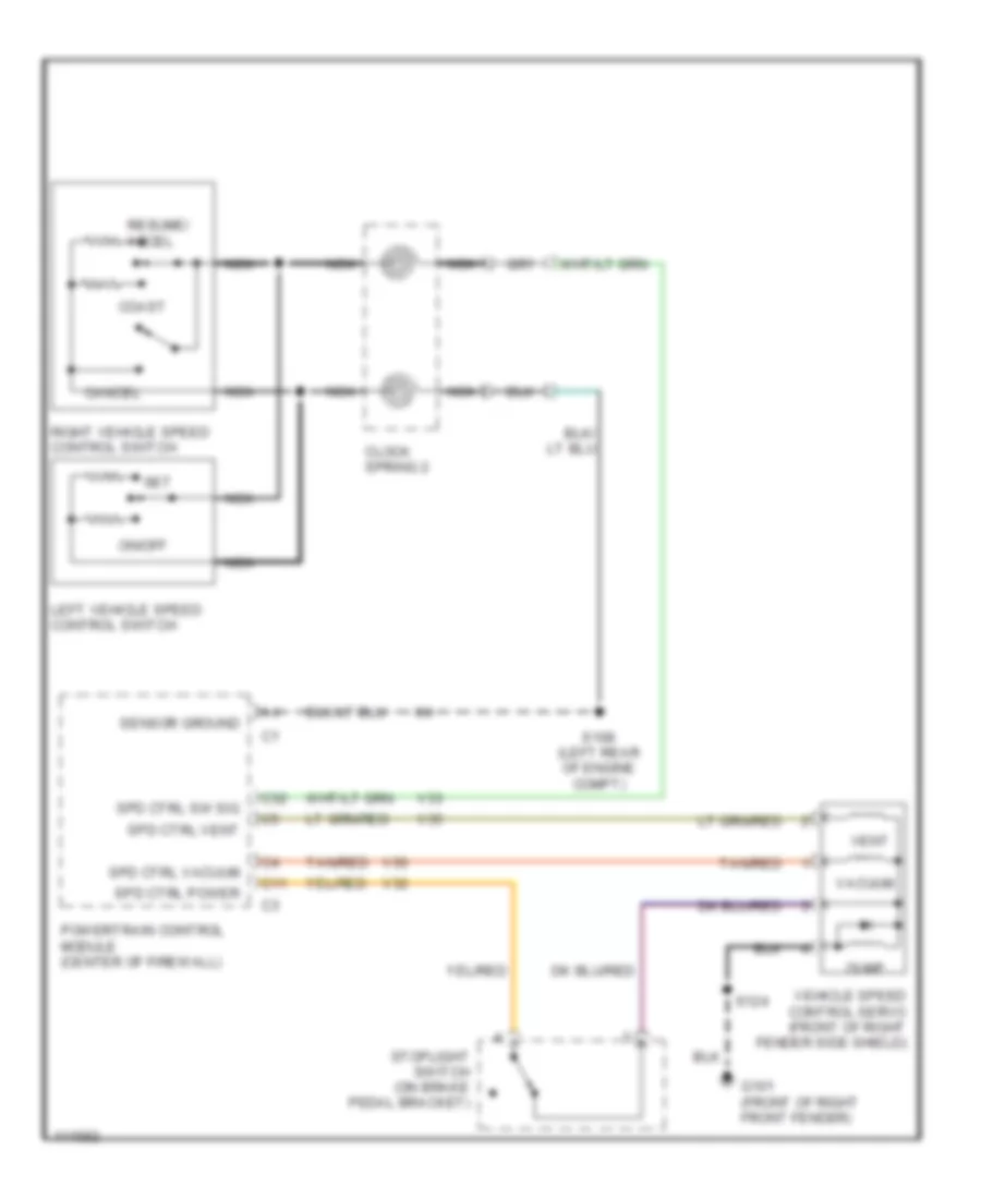 Cruise Control Wiring Diagram for Dodge Ram Wagon B1999 2500