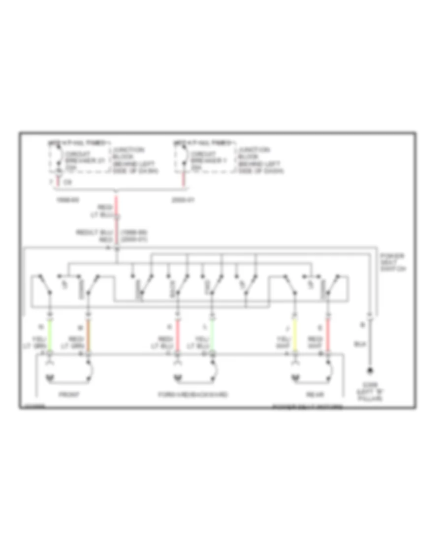 Power Seat Wiring Diagrams for Dodge Ram Wagon B2500 1999