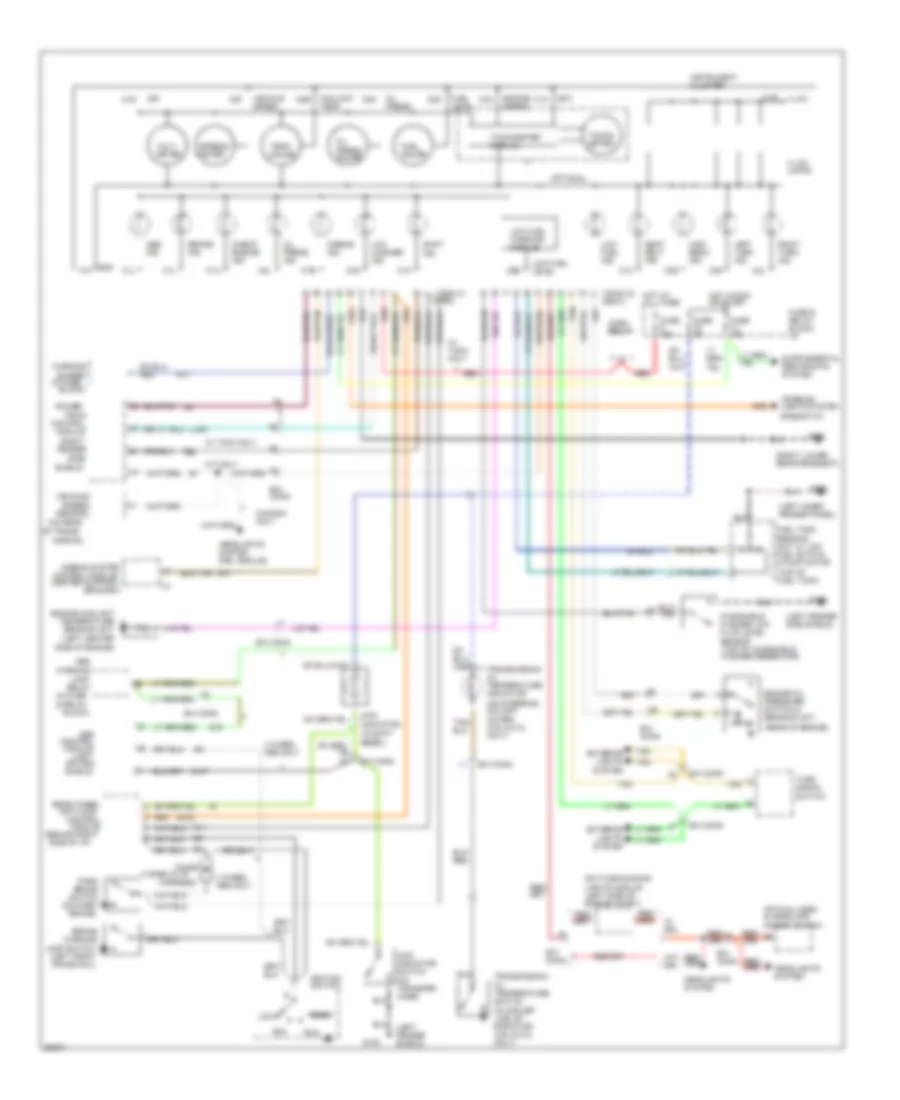 Instrument Cluster Wiring Diagram for Dodge Cab  Chassis Dakota 1994