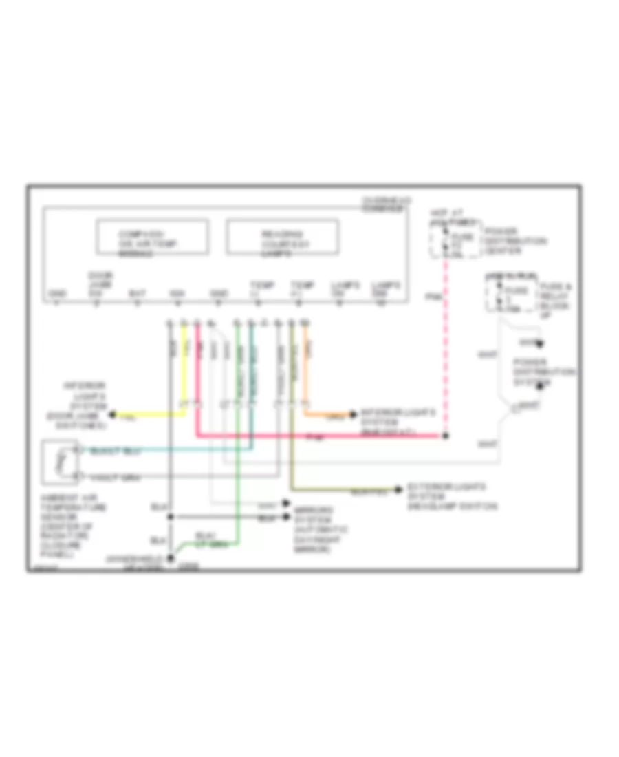 Overhead Console Wiring Diagram for Dodge Cab  Chassis Dakota 1994