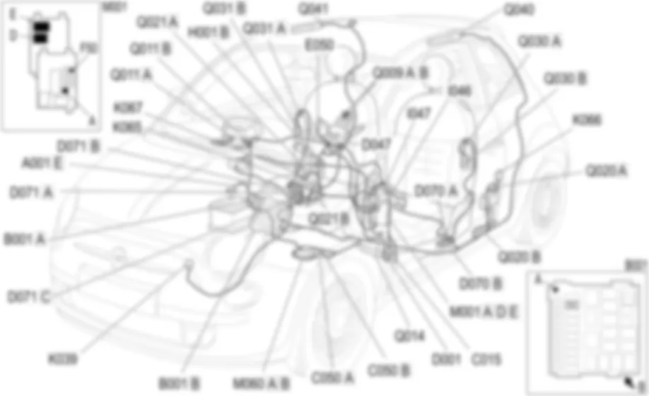 AIR BAG - UBICACION DE LOS COMPONENTES Fiat 500 1.3 Multijet  