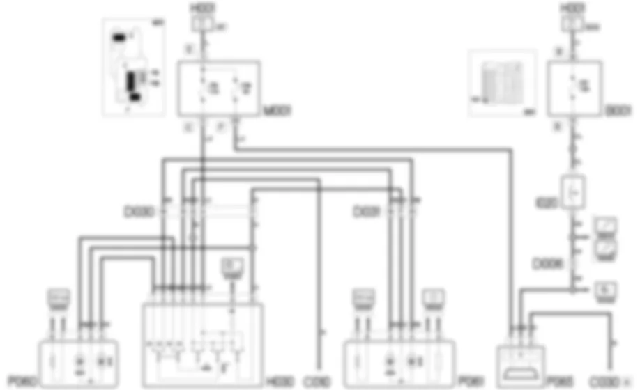 AJUSTE DE LOS ESPEJOS EXTERIORES - ESQUEMA ELECTRICO Fiat 500 1.3 Multijet AJUSTE DE LOS ESPEJOS EXTERIORES - ESQUEMA ELECTRICO Fiat 500 1.3 Multijet