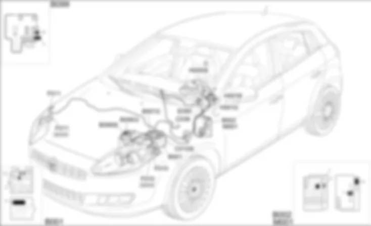 LUCI ABBAGLIANTI - LOCALIZZAZIONE COMPONENTI Fiat BRAVO 1.9 JTD 16v LUCI ABBAGLIANTI - LOCALIZZAZIONE COMPONENTI Fiat BRAVO 1.9 JTD 16v