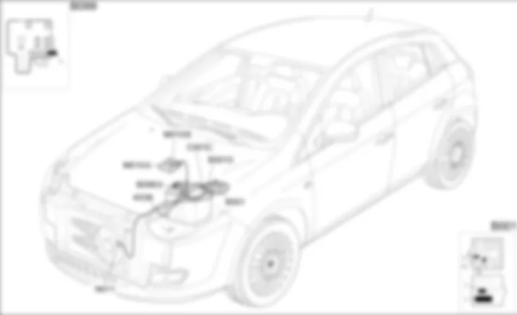 MOTORKUHLUNG - EINBAULAGE DER BAUTEILE Fiat BRAVO 1.4 16v  
