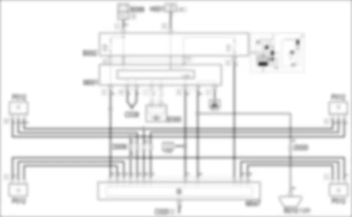 SYSTEM KONTROLI CISNIENIA W OPONACH - SCHEMAT ELEKTRYCZNY Fiat BRAVO 1.9 JTD 8v SYSTEM KONTROLI CISNIENIA W OPONACH - SCHEMAT ELEKTRYCZNY Fiat BRAVO 1.9 JTD 8v