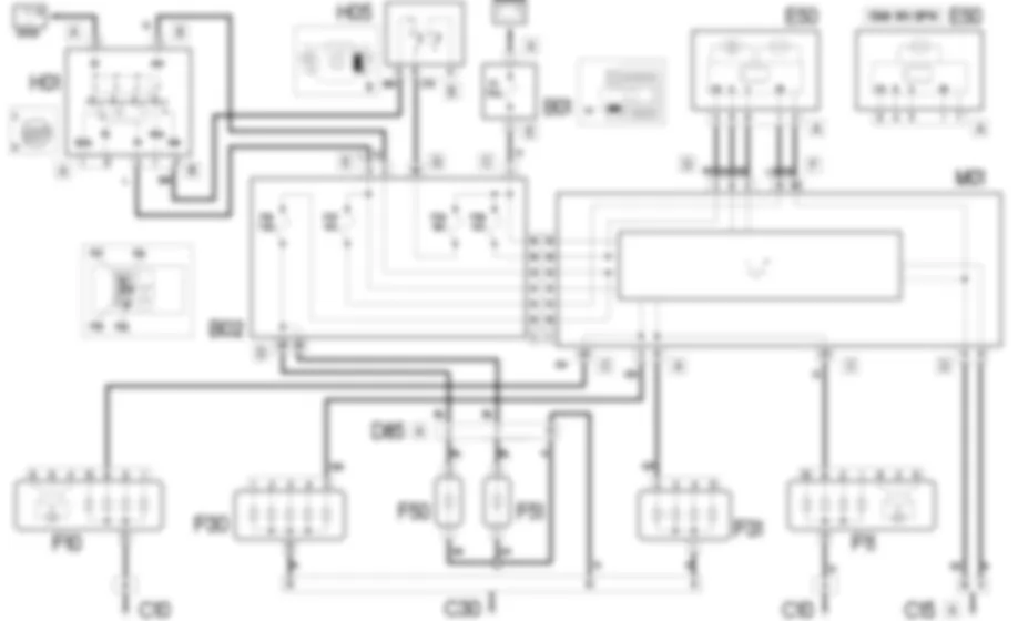 LUCI DI POSIZIONE / TARGA - SCHEMA ELETTRICO Fiat DOBLO 1.9 JTD 8V  Da 10/2000