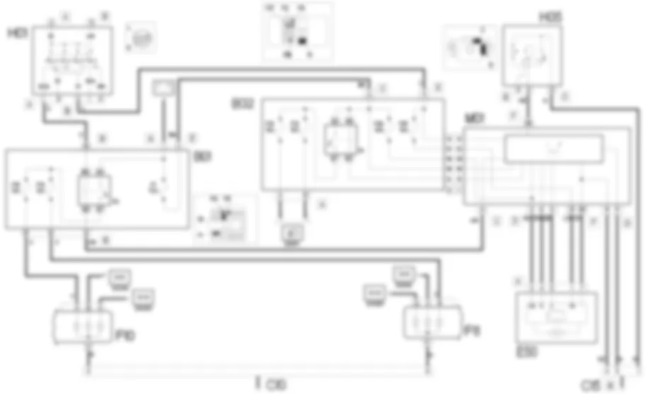 LUCI ABBAGLIANTI - SCHEMA ELETTRICO Fiat DOBLO 1.9 JTD 8V da 12/03 LUCI ABBAGLIANTI - SCHEMA ELETTRICO Fiat DOBLO 1.9 JTD 8V da 12/03