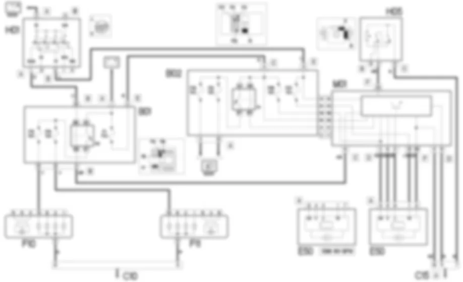 LUCI ABBAGLIANTI - SCHEMA ELETTRICO Fiat DOBLO 1.9 JTD 8V Fino a 10/2000 LUCI ABBAGLIANTI - SCHEMA ELETTRICO Fiat DOBLO 1.9 JTD 8V Fino a 10/2000