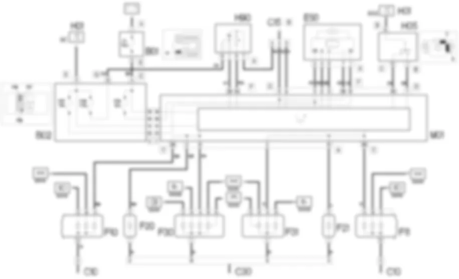 RICHTINGAANWIJZERS               / ALARMKNIPPERLICHTEN - ELEKTRISCH SCHEMA Fiat DOBLO 1.3 JTD 16V  da 12/03