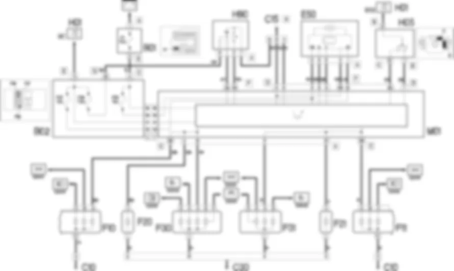 DIRECTION INDICATORS / HAZARD WARNING LIGHTS - WIRING DIAGRAM Fiat DOBLO 1.9 JTD 8V da 12/03 DIRECTION INDICATORS / HAZARD WARNING LIGHTS - WIRING DIAGRAM Fiat DOBLO 1.9 JTD 8V da 12/03
