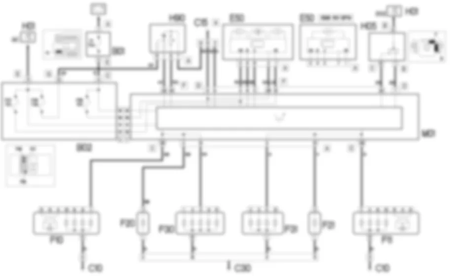 DIRECTION INDICATORS/HAZARD WARNING LIGHTS - WIRING DIAGRAM Fiat DOBLO 1.9 JTD 8V da 12/03 DIRECTION INDICATORS/HAZARD WARNING LIGHTS - WIRING DIAGRAM Fiat DOBLO 1.9 JTD 8V da 12/03