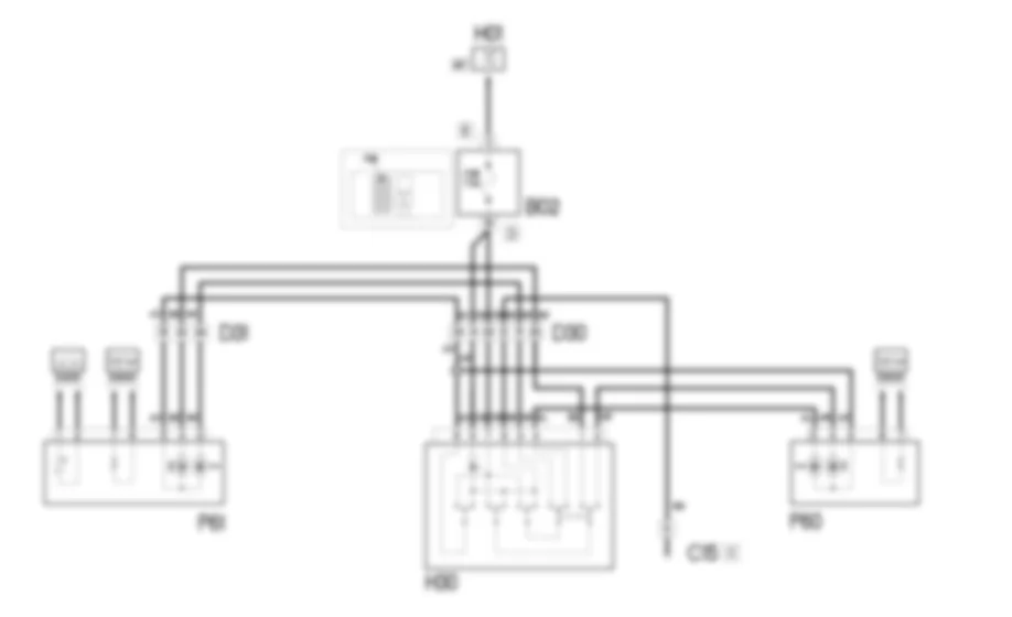 REGOLAZIONE SPECCHI RETROVISORI - SCHEMA ELETTRICO Fiat DOBLO 1.4 8v  Da 10/2000
