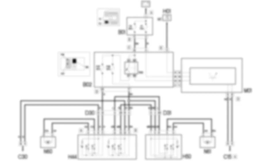 FRONT ELECTRIC WINDOWS - WIRING DIAGRAM Fiat DOBLO 1.9 JTD 8V da 12/03 FRONT ELECTRIC WINDOWS - WIRING DIAGRAM Fiat DOBLO 1.9 JTD 8V da 12/03