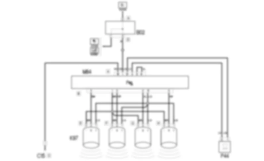 SENSORE DI PARCHEGGIO - SCHEMA ELETTRICO Fiat DOBLO 1.3 JTD 16V Da 10/2000 SENSORE DI PARCHEGGIO - SCHEMA ELETTRICO Fiat DOBLO 1.3 JTD 16V Da 10/2000
