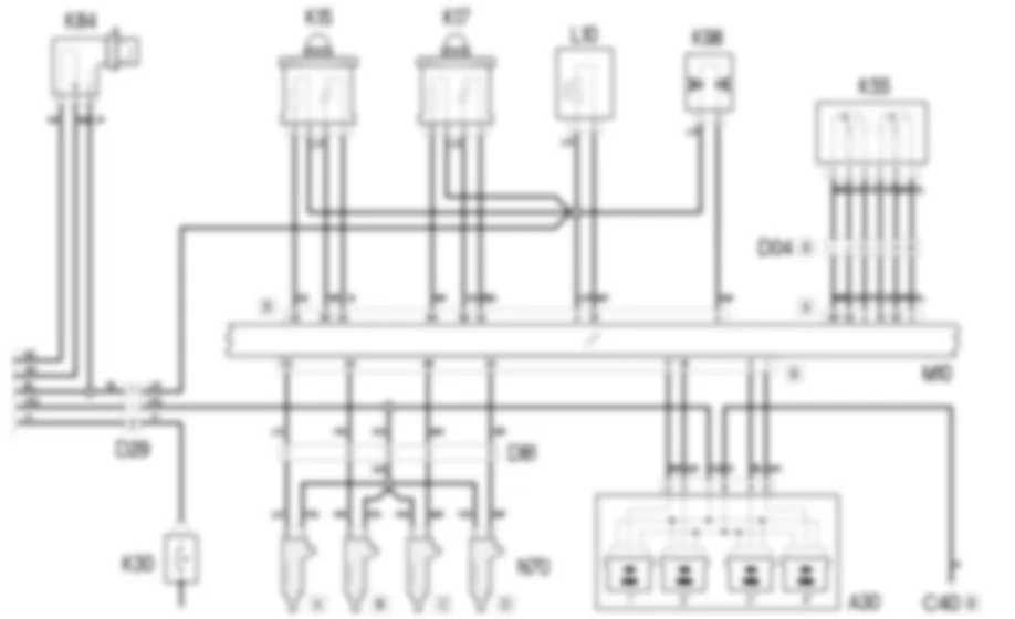 ELEKTRONISCHE STEUERUNG BENZINMOTOREN - SCHALTPLAN Fiat DOBLO 1.4 8v  da 12/03