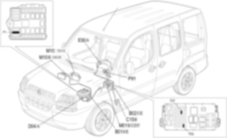 CODE - LOCALIZZAZIONE COMPONENTI Fiat DOBLO 1.6 16v  Fino a 10/2000
