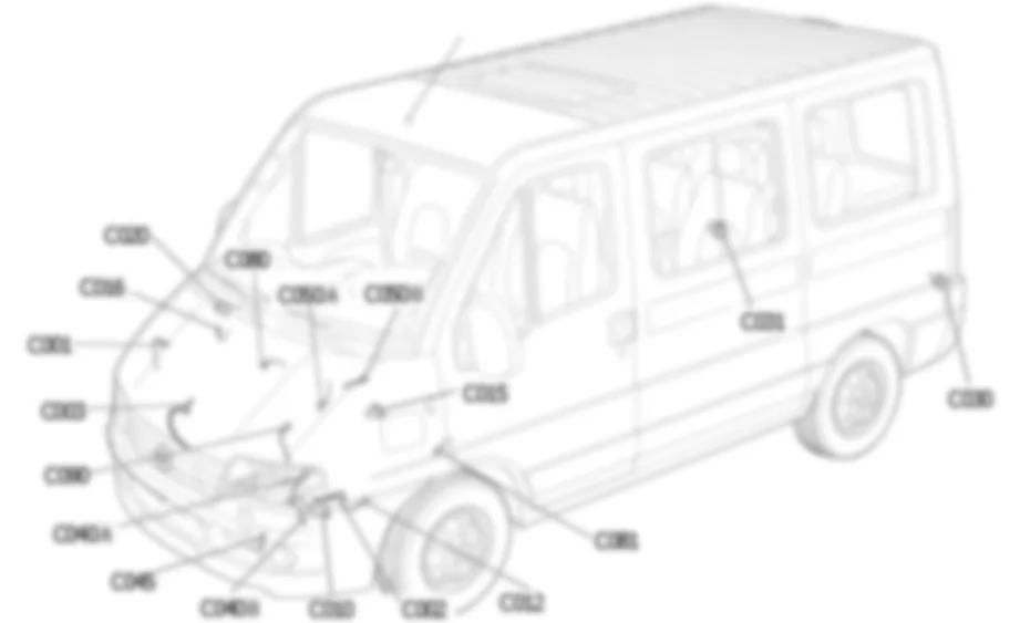 MASSES LOCALISATION COMPOSANTS Fiat DUCATO 2.3 JTD 16V fino a 02/05 MASSES LOCALISATION COMPOSANTS Fiat DUCATO 2.3 JTD 16V fino a 02/05