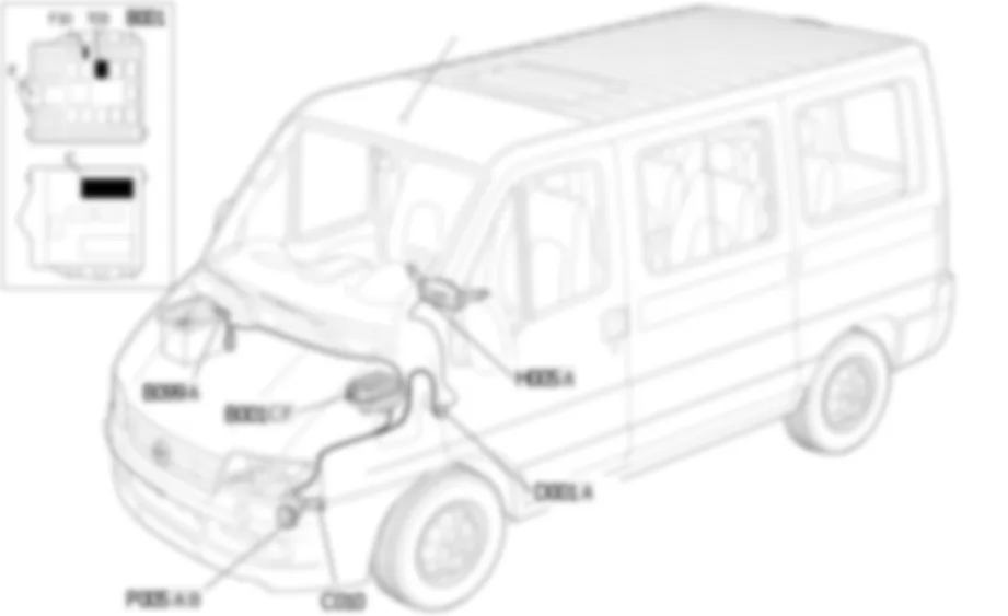 AVERTISSEURS SONORES LOCALISATION COMPOSANTS Fiat DUCATO 2.3 JTD 16V fino a 02/05 AVERTISSEURS SONORES LOCALISATION COMPOSANTS Fiat DUCATO 2.3 JTD 16V fino a 02/05