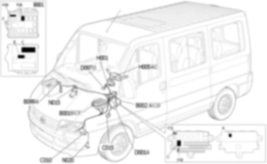 ESSUIE/LAVE-GLACE DE PARE-BRISE LOCALISATION COMPOSANTS Fiat DUCATO 2.3 JTD 16V fino a 02/05 ESSUIE/LAVE-GLACE DE PARE-BRISE LOCALISATION COMPOSANTS Fiat DUCATO 2.3 JTD 16V fino a 02/05