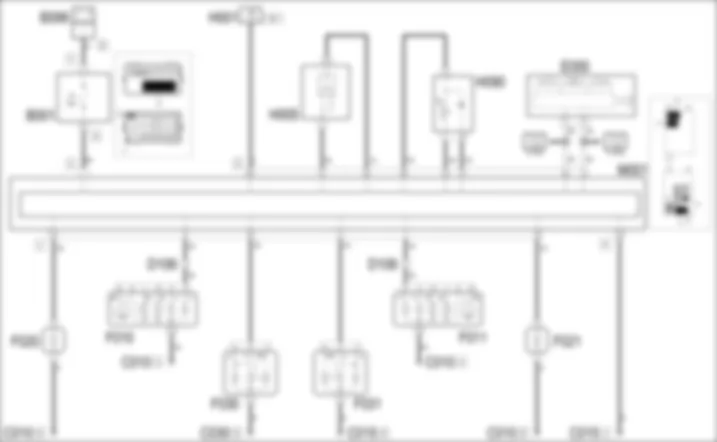 DIRECTION INDICATORS/HAZARD WARNING LIGHTS - WIRING DIAGRAM Fiat GRANDE PUNTO 1.4 16v  
