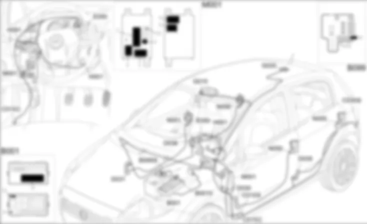 COURTESY LIGHTS - COMPONENT LOCATION Fiat GRANDE PUNTO 1.4 16v  