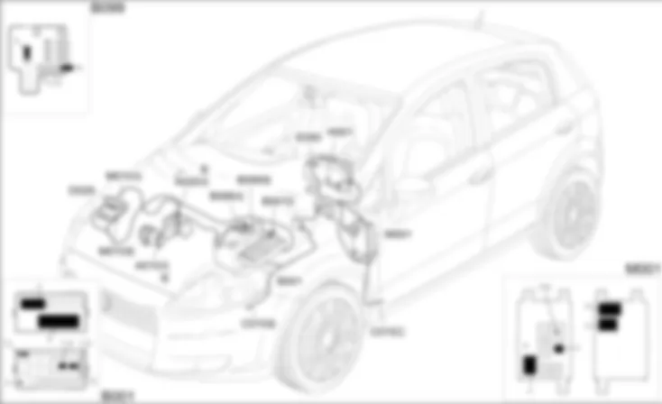 STARTING AND RECHARGING - COMPONENT LOCATION Fiat GRANDE PUNTO 1.3 Multijet  