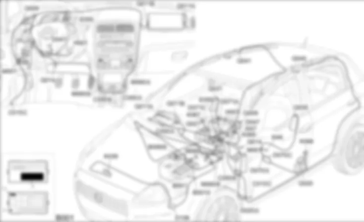 AIR BAG - COMPONENT LOCATION Fiat GRANDE PUNTO 1.4 16v AIR BAG - COMPONENT LOCATION Fiat GRANDE PUNTO 1.4 16v