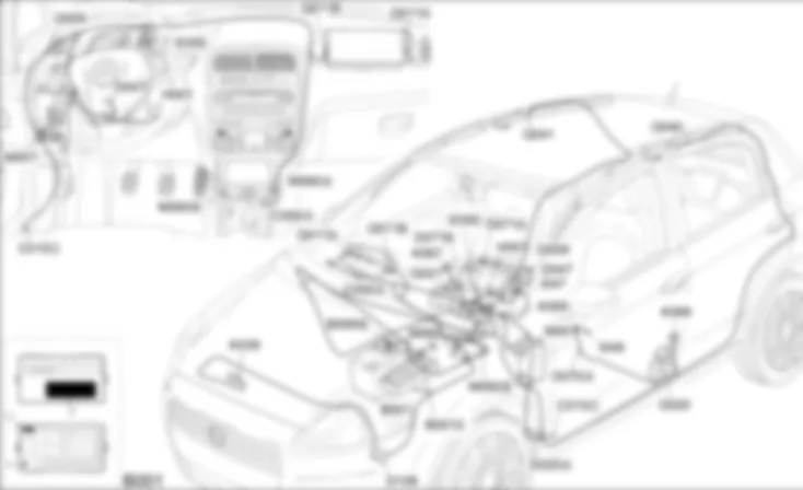 AIRBAG - LOCALIZZAZIONE COMPONENTI Fiat GRANDE PUNTO 1.4 16v  