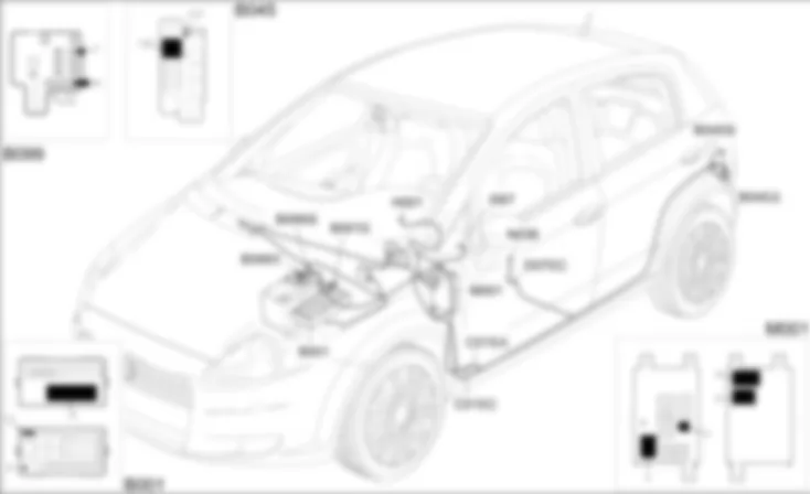 SEDILI REGOLABILI ELETTRICAMENTE - LOCALIZZAZIONE COMPONENTI Fiat GRANDE PUNTO 1.4 16v  