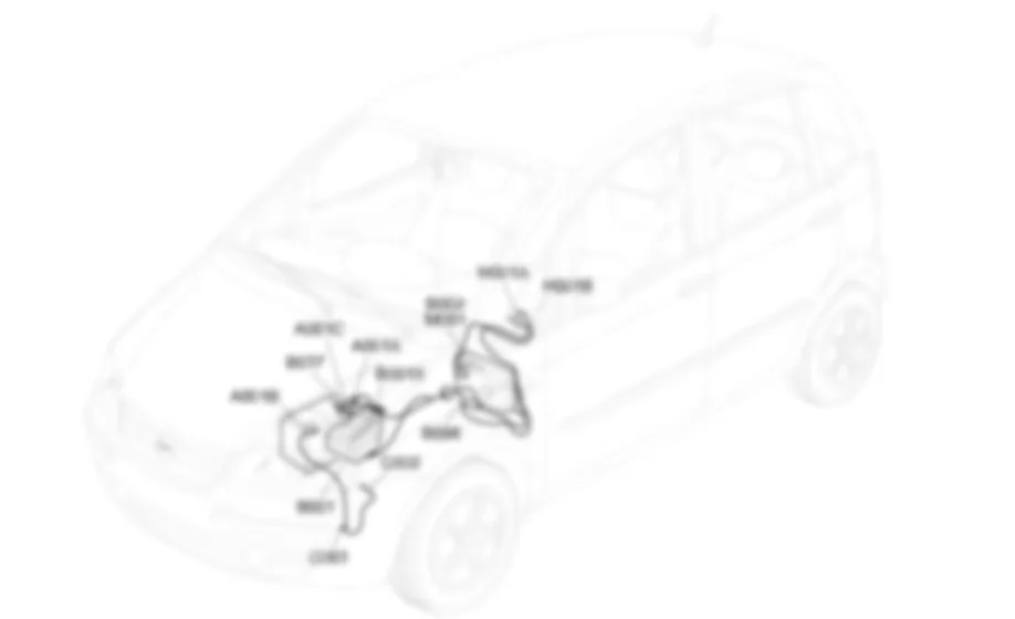 ALIMENTACION - Ubicacion de los componentes Fiat IDEA 1.3 JTD 16v  