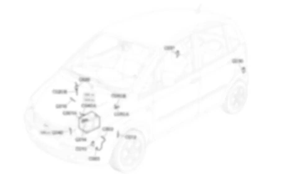 MASSE - Localizzazione componenti Fiat IDEA 1.3 JTD 16v  