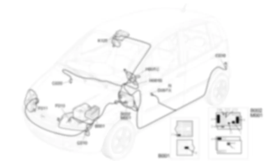 LUCES DE CRUCE - Ubicacion de los componentes Fiat IDEA 1.3 JTD 16v  