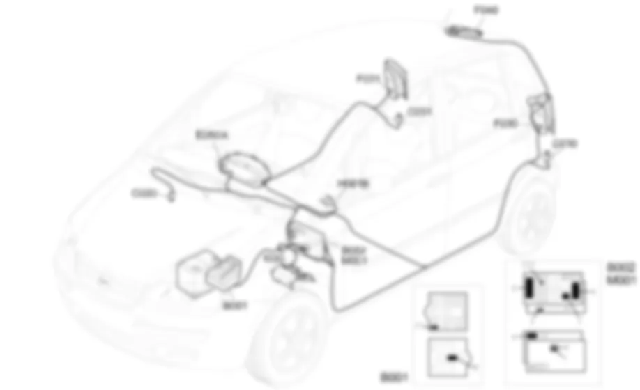 LUCES DE FRENO - Ubicacion de los componentes Fiat IDEA 1.3 JTD 16v  