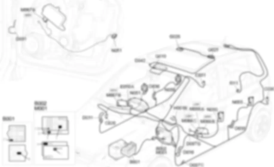 PLAFONIERE - Localizzazione componenti Fiat IDEA 1.3 JTD 16v  