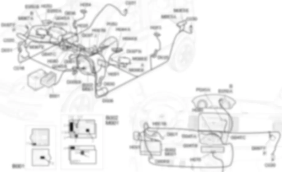 ILLUMINAZIONE STRUMENTI - Localizzazione componenti Fiat IDEA 1.3 JTD 16v ILLUMINAZIONE STRUMENTI - Localizzazione componenti Fiat IDEA 1.3 JTD 16v