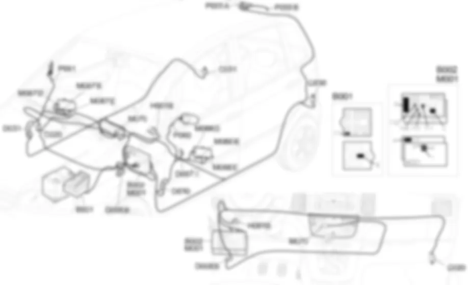 SBRINAMENTO LUNOTTO               E SPECCHI RETROVISORI - Localizzazione componenti Fiat IDEA 1.3 JTD 16v  