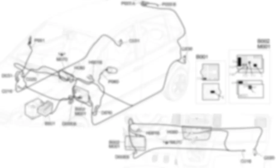 SBRINAMENTO LUNOTTO               E SPECCHI RETROVISORI - Localizzazione componenti Fiat IDEA 1.3 JTD 16v  