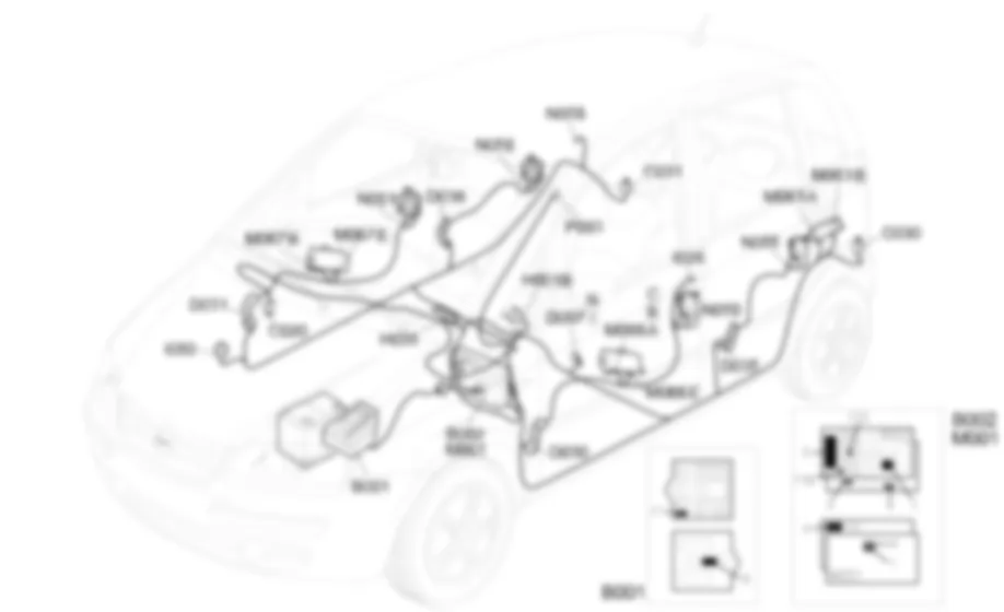 BLOCCAPORTE - Localizzazione componenti Fiat IDEA 1.3 JTD 16v  