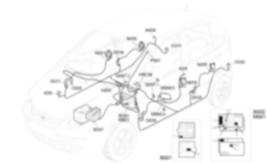 BLOQUEO DE PUERTAS - Ubicacion de los componentes Fiat IDEA 1.3 JTD 16v  