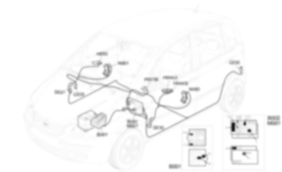 ALZACRISTALLI  ANTERIORI - Localizzazione componenti Fiat IDEA 1.3 JTD 16v  