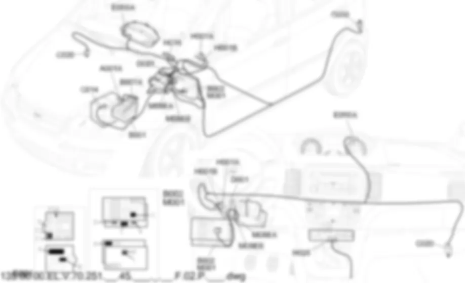 WSPOMAGANIE ELEKTRYCZNE KIEROWNICY - Rozmieszczenie elementow Fiat IDEA 1.3 JTD 16v  