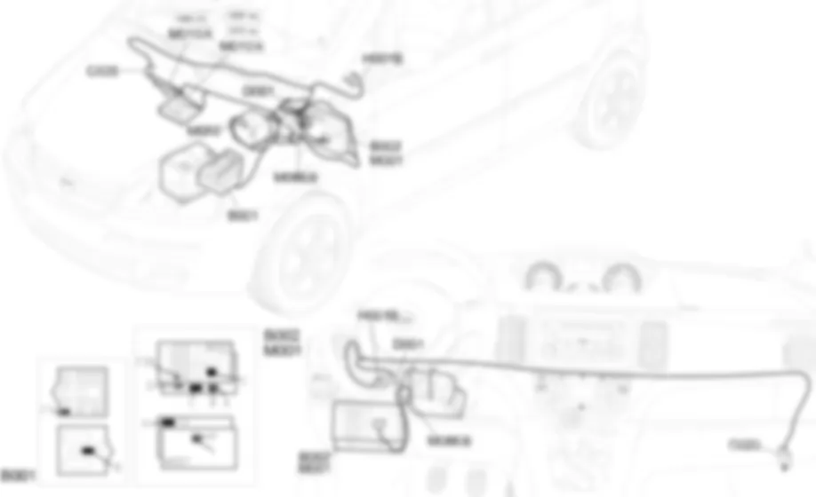 CONECTOR MULTIPLE DE DIAGNOSIS - Ubicacion de los componentes Fiat IDEA 1.3 JTD 16v  