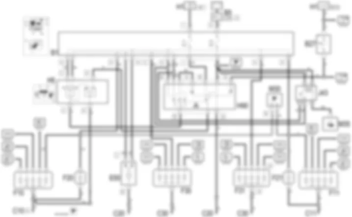 DIRECTION INDICATORS/HAZARD WARNING LIGHTS - WIRING DIAGRAM Fiat MULTIPLA 1.6 16v  fino a 05/99