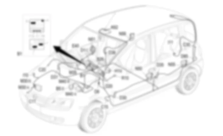 ALARM - LOKALIZACJA ELEMENTOW Fiat MULTIPLA 1.6 16v  fino a 05/04