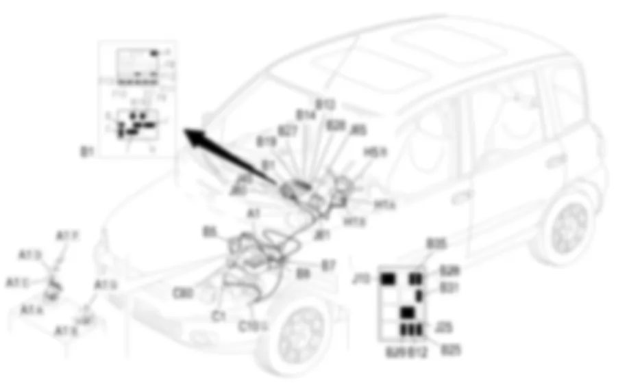 ALIMENTAZIONE - Localizzazione componenti Fiat MULTIPLA 1.6 16v  fino a 05/04