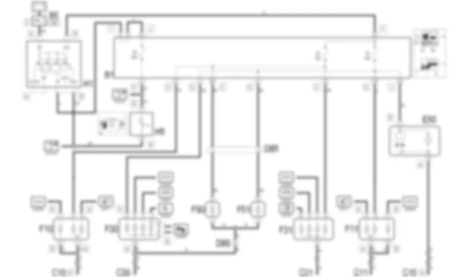 LUCI POSIZIONE / TARGA - Schema elettrico Fiat MULTIPLA 1.9 JTD 8V  da 06/99 a 03/02