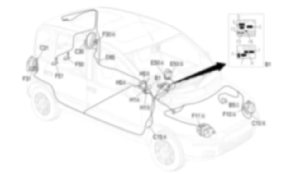 LUCI POSIZIONE / TARGA - Localizzazione componenti Fiat MULTIPLA 1.9 JTD 8V  da 06/99 a 03/02