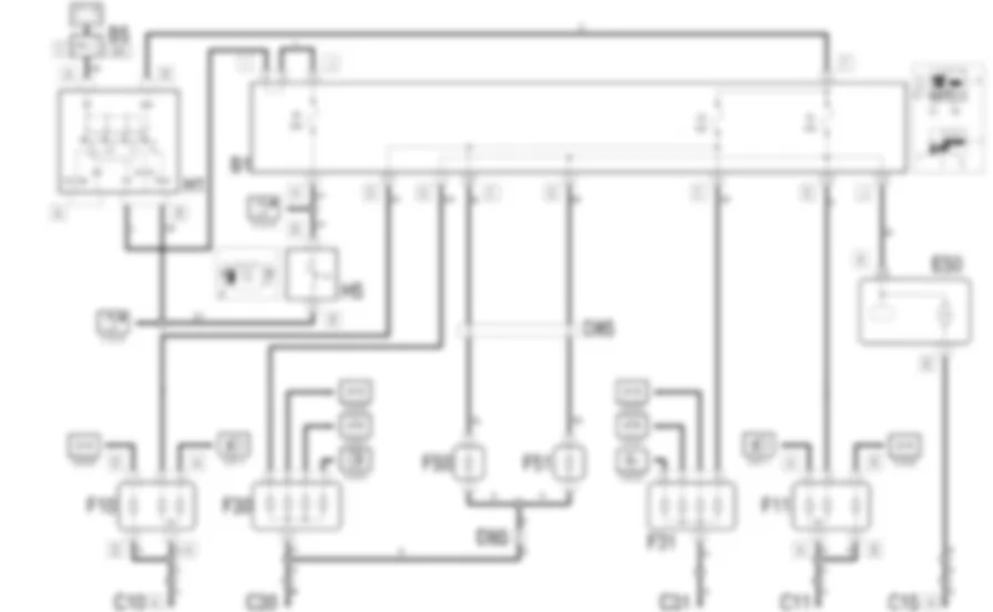 LUCI POSIZIONE / TARGA - Schema elettrico Fiat MULTIPLA 1.9 JTD 8V  da 06/99 a 03/02