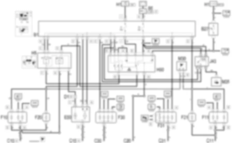 LUCI DIREZIONE / EMERGENZA - Schema elettrico Fiat MULTIPLA 1.9 JTD 8V  fino a 05/04